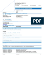 Gear Oil GL 1 Sae 90: Safety Data Sheet