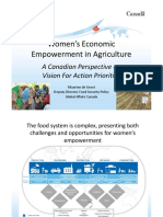 Women's Economic Empowerment in Agriculture: A Canadian Perspective On Vision For Action Priorities