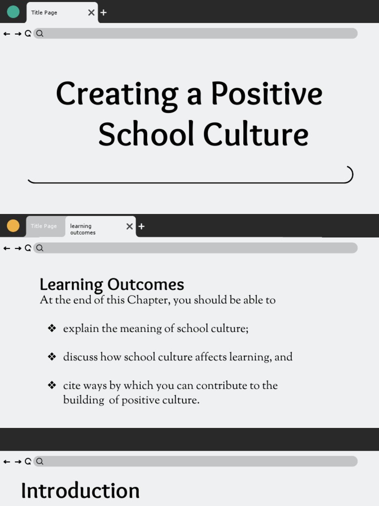 Building a Positive School Culture | PDF | Learning | Mindset