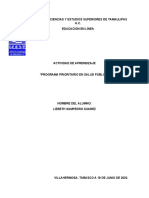 Actividad de Aprendizaje Programa Prioritario en Salud Publica