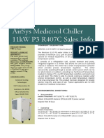 Airsys Medicool Chiller 11Kw P3 R407C Sales Info: Dvanced Ooling Echnologies