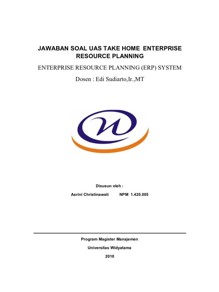 Jawaban Soal Final Test ERP