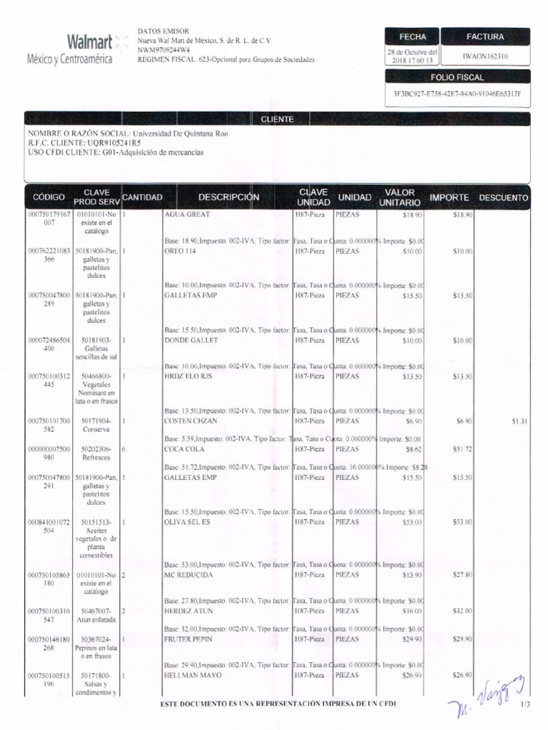 Factura Walmart | PDF