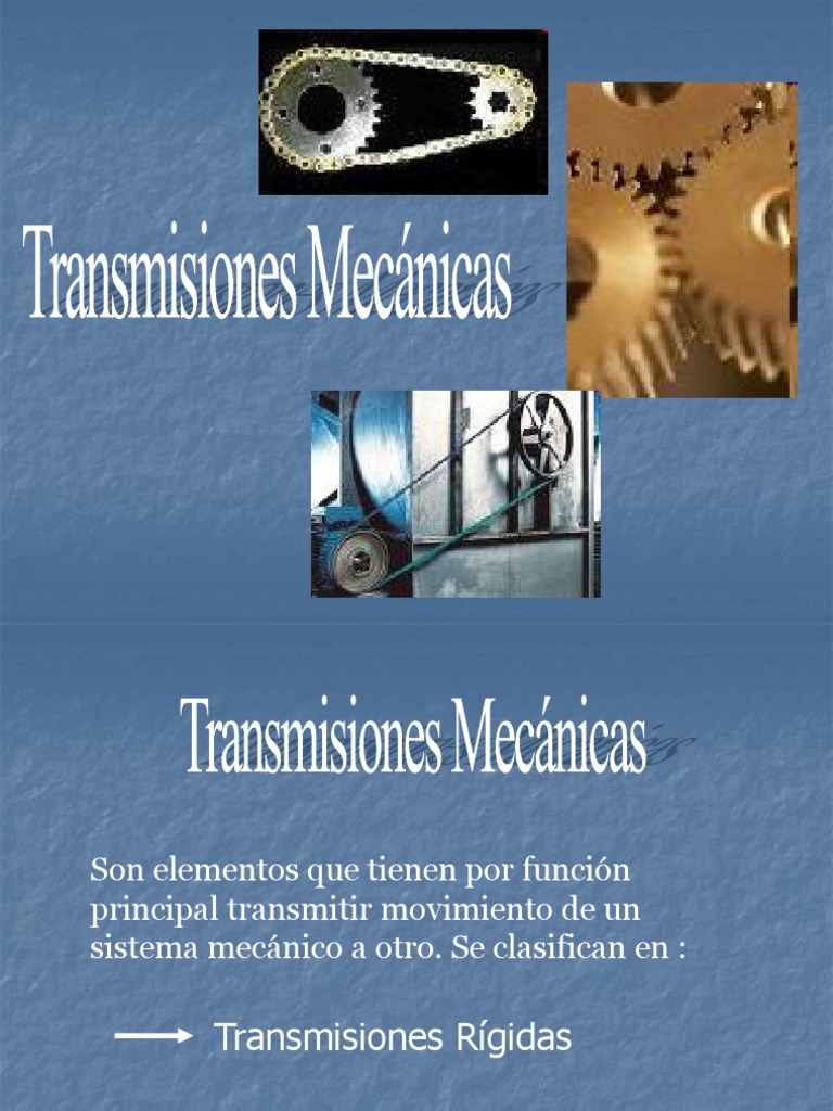 Transmisiones Mecanicas | PDF | Engranaje | Transmisión (Mecánica)