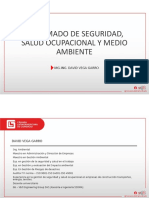 Diplomado de Seguridad, Salud Ocupacional Y Medio Ambiente: MG - Ing. David Vega Garro