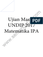 Soal Matematika (IPA) UM UNDIP Tahun 2017 + Jawaban Secara Rinci