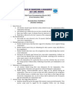 1 Mid Term Examination, March-2022 Even Semester 2022 Examination Guidelines (Student Edition)