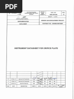 SNO-I-DS-004 - C1 Instrument Data Sheet For Orifice Plate