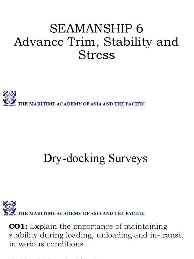15 DryDocking Surveys PDF Buoyancy Classical Mechanics