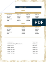 Price List 3 BHK: Price Es Mate Unit Type - 1 (01&03) Unit Type - 2 Unit Type - 3