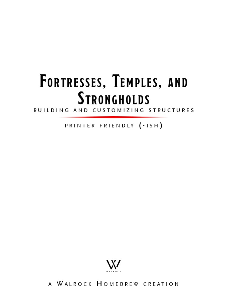 Strongholds v1-0 PF | PDF | Wizards Of The Coast | Dungeons & Dragons