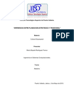 La Planeacion Tradicional y Estrategica