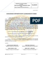 Expanded Opportunity Agreement Form