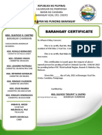 Barangay Certification For Bailing