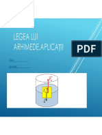 Legea Lui Arhimede-Proiect Clasa A VII A