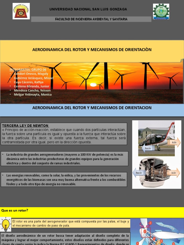 Aerodinámica del Rotor en Aerogeneradores | PDF | Turbina eólica ...