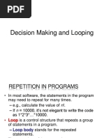 Decision Making and Looping