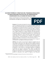 ALCANCE TEÓRICO Y PRÁCTICO DEL TRANSNACIONALISMO - La Participación Política de Los Inmigrantes Nigerianos Em La Ciudad de Nueva York