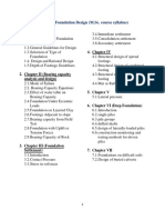 Advanced Foundation Design (M.Sc. Course Syllabus)