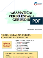 GRAMÁTICA VERBO ESTAR + GERÚNDIO- U3