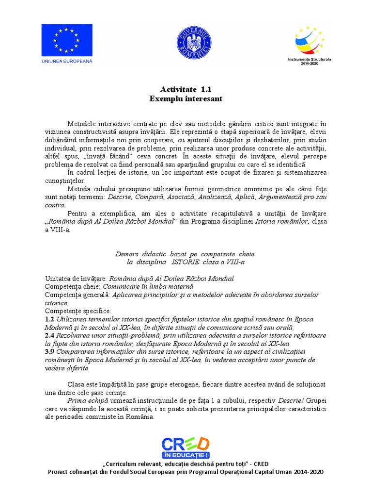 Activitate 1.1. Exemplu Interesant | PDF