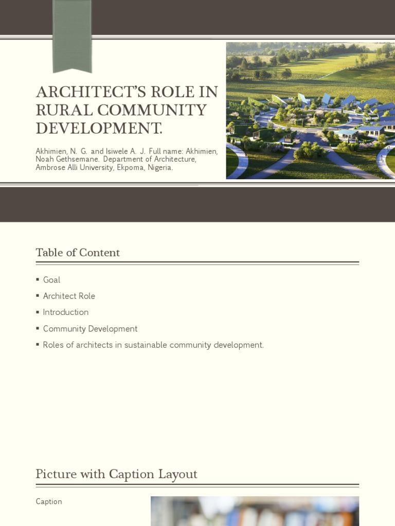 Architect's Role in Rural Community Development | PDF | Sustainability ...