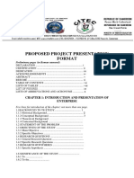 Proposed Project Presentation Format: Chapter 1: Introduction and Presentation of Enterprise