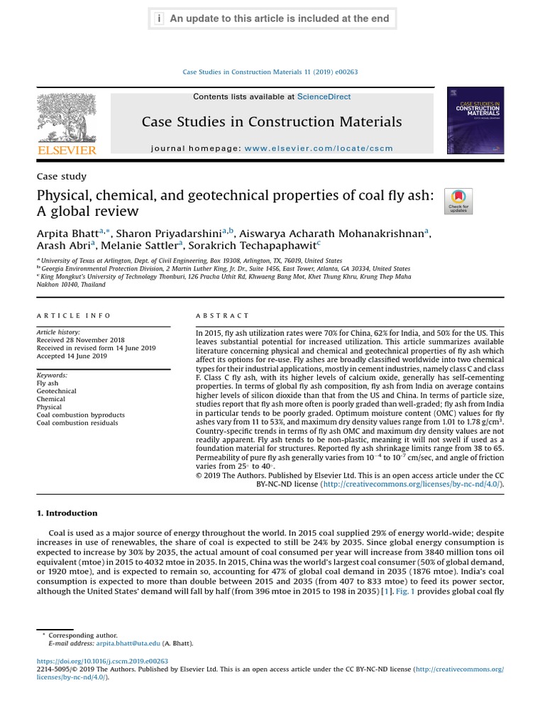 Case studies in construction materials pdf fly ash concrete