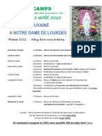 Affiche Neuvaine A ND de Lourdes Bucamps 2022