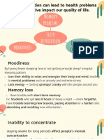 Memory Problems (Your Own Ideas) Moodiness: Inability To Concentrate