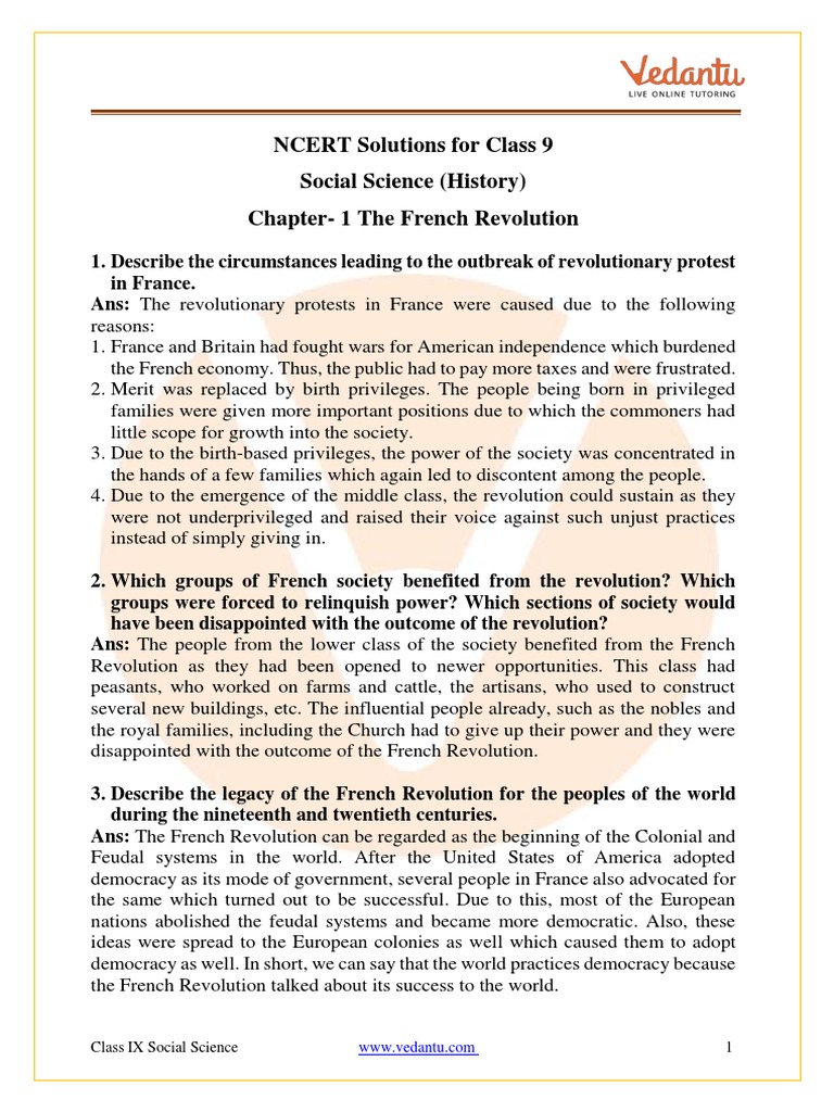 NCERT Solutions For CBSE Social Science Class 9 History Chapter 1 (Free ...