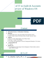 Overview of IT in Audit & Accounts & Overview of Windows OS