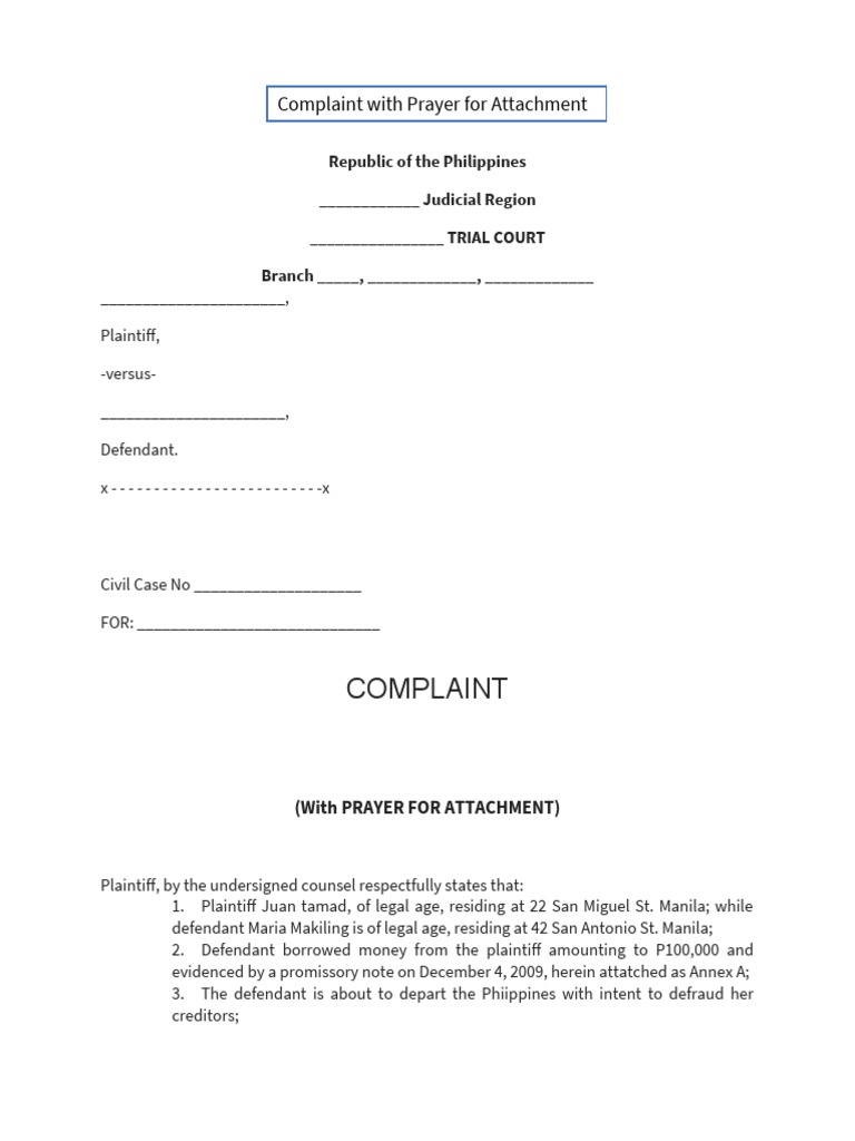 Forms Provisional Remedies Download Free PDF Lawsuit Complaint