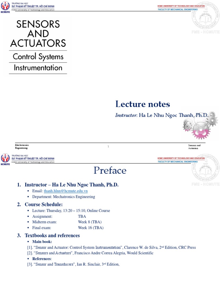 Lecture Note 1+2 - Introduction - Control and Instrumentation | PDF ...