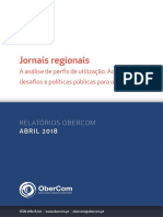 OberCom2018 Jornais Regionais Análise de Perfis de Utilização