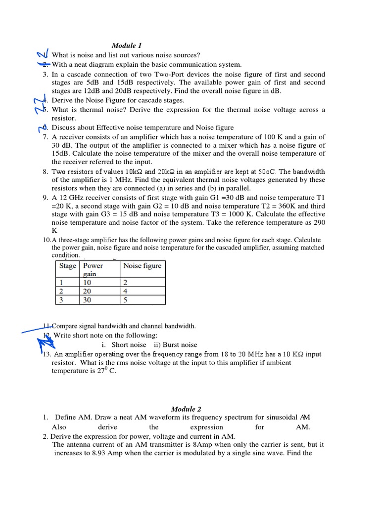 Analog Communication practce questions | PDF | Frequency Modulation ...