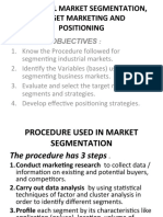 Industrial Market Segmentation, Target Marketing and Positioning
