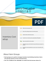 Inventory Cost Setup in D365 F & O