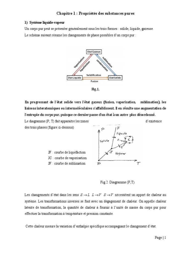 Enthalpie et changements d'état | PDF | Enthalpie de changement d'état ...