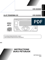 CD Receiver KW-XG506S: Instructions Buku Petunjuk