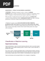 Question 1: What Is Machine Learning Answer 1