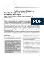 Pain, Fatigue, and Psychological Impact On Health-Related Quality of Life in Childhood-Onset Lupus