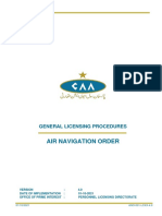 Air Navigation Order Licensing Procedure