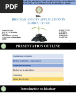 Biochar and Its Application in Agriculture: Title