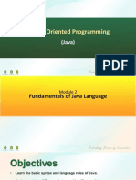 Module 2 Fundamentals of Java Language