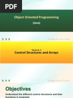 Module 4 Control Structures and Arrays