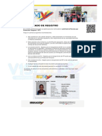 Certificado registro PPT protección temporal Venezuela