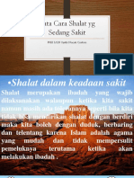 Tata Cara Shalat Yg Sedang Sakit: FSEI IAIN Syekh Nurjati Cirebon