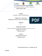 ADMINISTRACION DE LA SALUD Investigación de Herramientas Básicas para Un Plan de Protección Civil