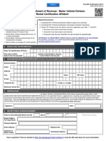 MV-15 Rental Certification Affidavit